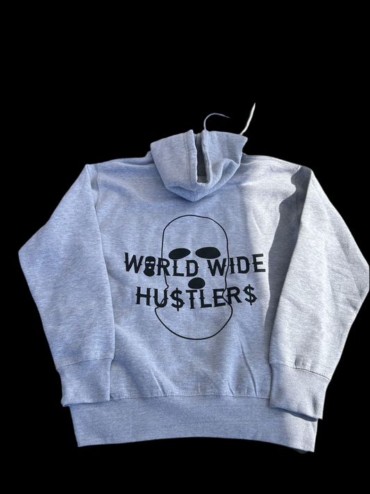 GREY WORLDWIDEHUSTLERS HOODIE