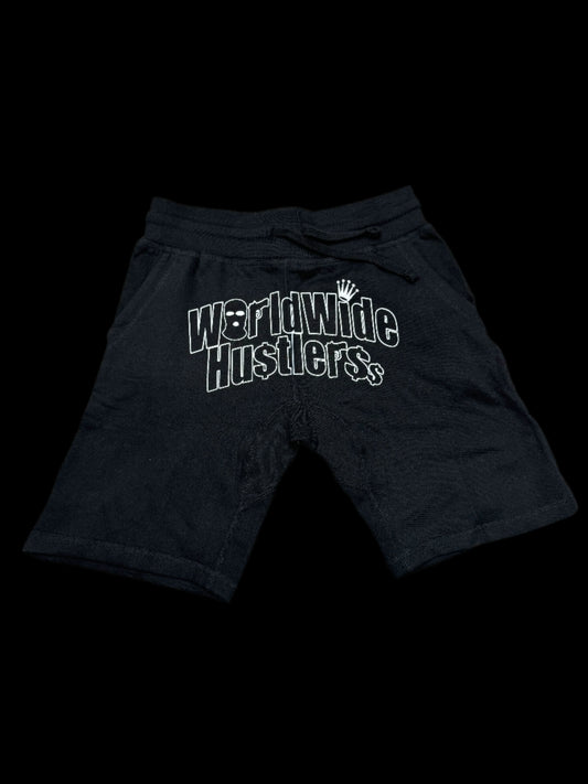 WRLDWIDEHUSTLERS SHORTS BLACK